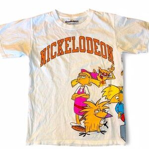 90s Nickelodeon White Graphic T-Shirt